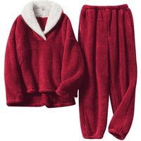 2 piece Lapel Collar Loungewear Set