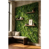 Living and Home 40x60cm Fake Plants Artificial Grass Mix Plant Wall Panel for Indoor & Garden Décor in Green | Size: 40x60 cm