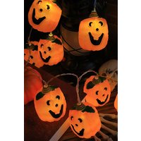 Living and Home 3m Halloween Pumpkin String Lights with Flashing & Steady Modes (Batteries Required) in Orange
