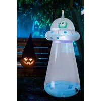 H&O Direct 6ft Halloween Inflatable Decoration Enterable Giant Light Up UFO