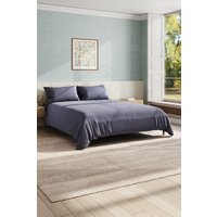 Solid Double Bedding Simple Brushed Fiber Four Piece Set