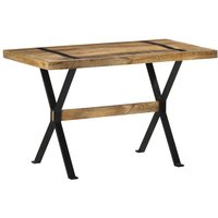 Berkfield Home Dining Table 120x60x76 cm Rough Mango Wood in Brown | Size: 120 x 60 x 76 cm