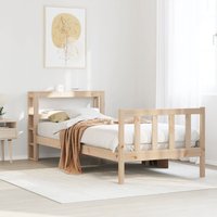 Berkfield Home Bed Frame without Mattress 90x190 cm Single Solid Wood Pine in Brown