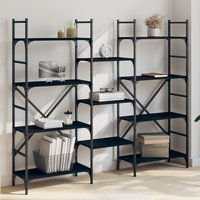Berkfield Home Bookshelf Black 160x28.5x136.5 cm Engineered Wood