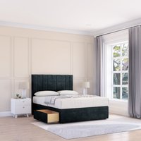 Kansas Divan Bed Base No Drawers & 54" Floor Standing Headboard Super King