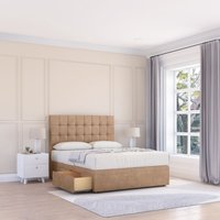 Alabama Divan Bed Base No Drawers & 54" Floor Standing Headboard Light Single