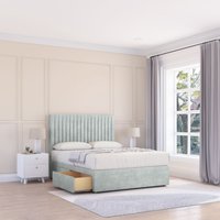 Manhattan Divan Bed Base No Drawers & 54" Floor Standing Headboard Double