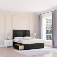 California Divan Bed Base No Drawers 12" Footboard & 26" Struts Headboard Double