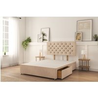 Mayfair Divan Bed Base 2 Drawers & 26" Struts Headboard Light Double