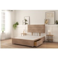 Texas Divan Bed Base 2 Drawers & 26" Struts Headboard Light Double