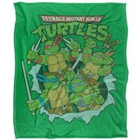 TMNT Group Retro Silky Touch Super Soft Throw Blanket 152 X 127 cm