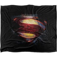 Man Steel Grungy Shield Silky Touch Super Soft Throw Blanket 152 X 127 cm