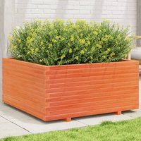Garden Planter Wax 100x100x49.5 cm Solid Wood Pine