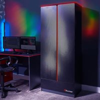 X Carbon Tek 2 Door Wardrobe Drawer & LED Lighting