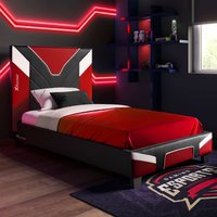 X Cerberus Gaming Bed & Upholstered Leather Single