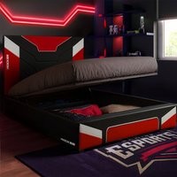 X Cerberus Gaming Ottoman Bed & Upholstered Double