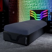 X Cosmos Ottoman Bed LED Lighting Storage & Mattress Single