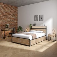 X Denver Ottoman Bed LED Lights & Underbed Storage Light King