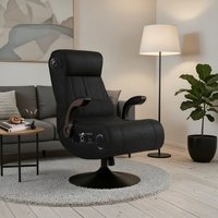 X Rocker Deluxe Console Gaming Chair Upholstered with 4.1 Surround Speakers in Black