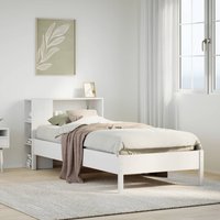 Berkfield Home Bookcase Bed without Mattress White 75x190 cm Small Single Solid Wood Pine