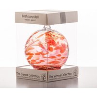 Sienna Glass Birthstone Ball January Garnet in Burnt Orange
