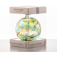 Sienna Glass Birthstone Ball August Peridot in Light Green