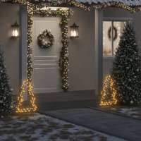 Christmas Light Decoration Spikes Tree 80 LEDs 60 cm