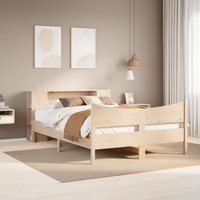 Bed Frame without Mattress 120x190 cm Small Double Solid Wood Pine