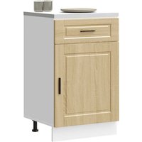 Berkfield Home Kitchen Base Cabinet Porto Sonoma Oak Engineered Wood in Brown
