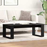 Berkfield Home Black Oak Coffee Table 102x50x35 cm Made of Engineered Wood | Size: 102 x 50 x 35 cm