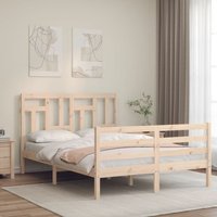 Bed Frame Headboard Double Solid Wood