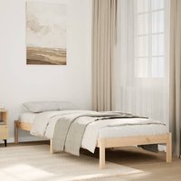 Extra Long Bed Frame without Mattress 100x220 cm Solid Wood Pine