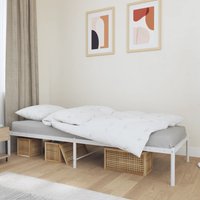 Berkfield Home Metal Bed Frame White 75x190 cm Small Single