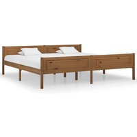 Berkfield Home Bed Frame Solid Pinewood Honey Brown 200x200 cm