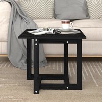 Berkfield Home Coffee Table Black 50x50x45 cm Solid Wood Pine | Size: 50 x 50 x 45 cm