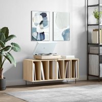 Berkfield Home Record Cabinet Sonoma Oak 100x38x48 cm Engineered Wood in Brown | Size: 100 x 38 x 48 cm
