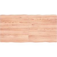 Berkfield Home Table Top Light Brown 120x60x(2-4)cm Treated Solid Wood Live Edge