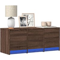 TV Cabinet LED Oak 97x34x40 cm Engineered Wood x 34 x 40 cm