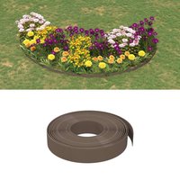 Berkfield Home Garden Edgings 5 pcs Brown 10 m 10 cm Polyethylene