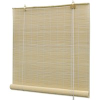 Berkfield Home Natural Bamboo Roller Blinds 80 x 160 cm in Beige