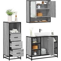 3 Piece Bathroom Furniture Set Sonoma Engineered Wood