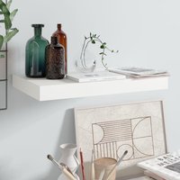 Berkfield Home Floating Wall Shelf High Gloss White 40x23x3.8 cm MDF