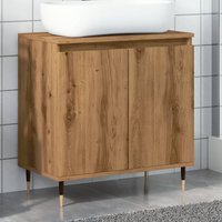 Berkfield Home Bathroom Cabinet Artisan Oak 58x33x60 cm Engineered Wood in Brown | Size: 58 x 33 x 60 cm