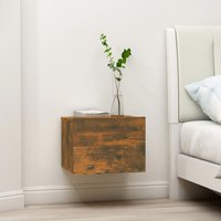 Berkfield Home Bedside Cabinets 2 pcs Smoked Oak 40x30x30 cm Engineered Wood in Brown | Size: 40 x 30 x 30 cm