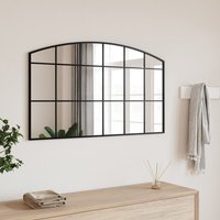 Berkfield Home Wall Mirror Black 100x60 cm Arch Iron