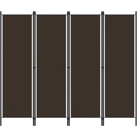 Berkfield Home 4-Panel Room Divider Brown 200x180 cm