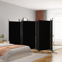 Berkfield Home 6-Panel Room Divider Black 520x180 cm Fabric