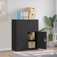 Berkfield Home File Cabinet Black 90x40x110 cm Steel | Size: 90 x 40 x 110 cm