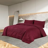 Duvet Cover Set Bordeaux 140x200 cm Light weight Microfiber