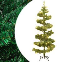 Berkfield Home Swirl Pre-lit Christmas Tree with Stand Green 150 cm PVC